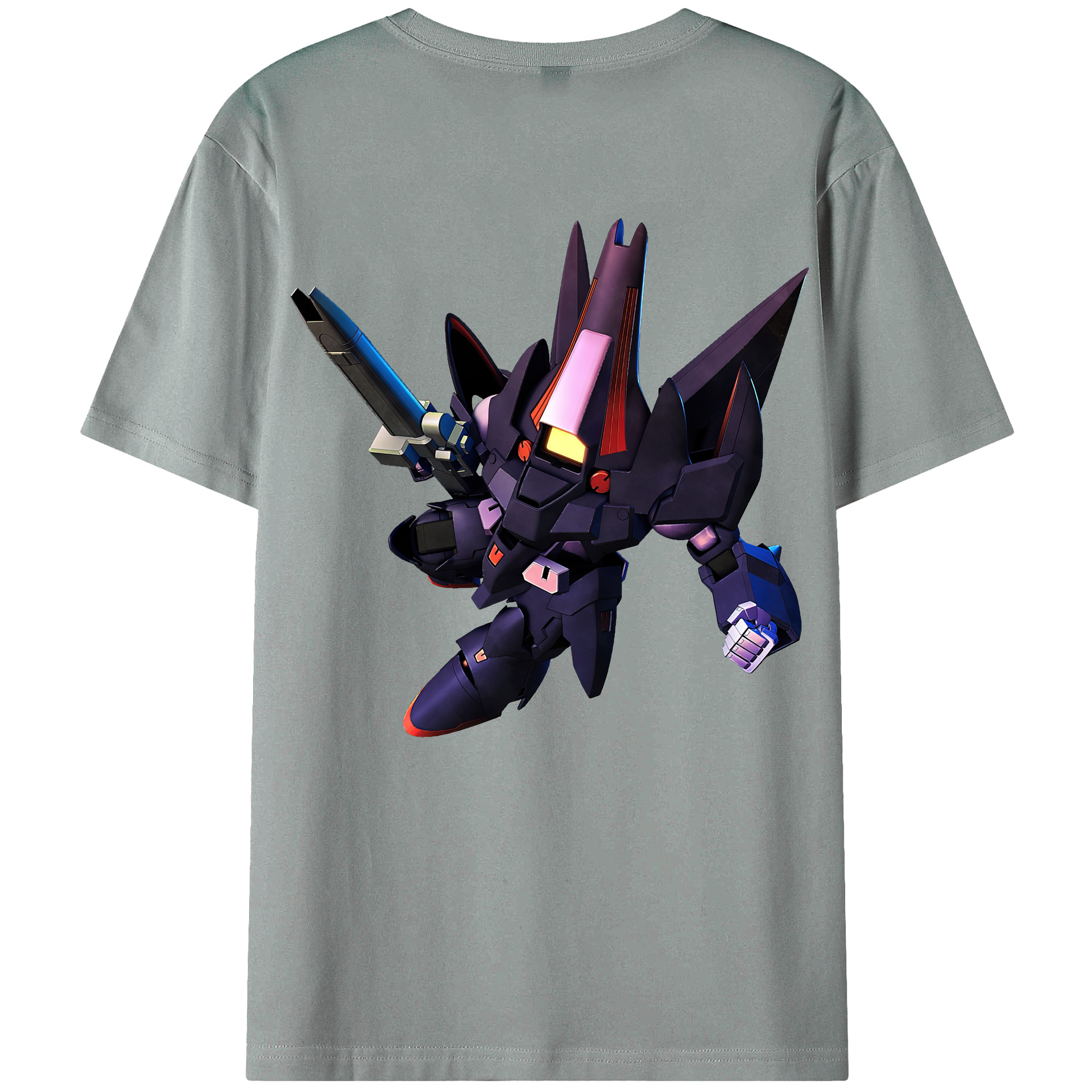 （画像用） 機動戦士ガンダム Mobile Suit Gundam 綿100％ メンズ半袖Tシャツ（バックプリント） 通気性
